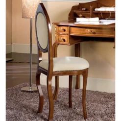 Viadurini Classic Klassische Stühle-Stuhl im klassischen Stil aus gepolstertem Nussbaumholz Made in Italy - Elegant