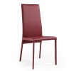 Viadurini Living Design Stühle-Stuhl komplett gepolstert mit burgunderfarbenem Leder, hergestellt in Italien – Tazza