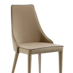 Viadurini Living Design Stühle-Stuhl komplett mit erdfarbenem Stoff gepolstert, hergestellt in Italien – Little Bear