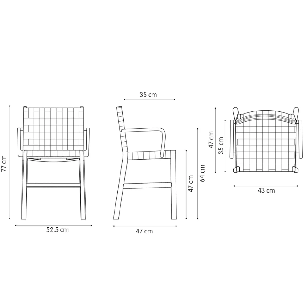 Viadurini Living Moderne Stühle-Stuhl mit Armlehnen aus gebleichter Buche und Sitz aus Leder Made in Italy - Nora