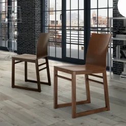 Viadurini Living Design Stühle-Stuhl mit Eschenstruktur und Eichenschale, hergestellt in Italien – Emilia