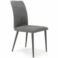 Viadurini Living Design Stühle-Stuhl mit lackierten Stahlbeinen und gepolstertem Sitz, hergestellt in Italien – Brescia