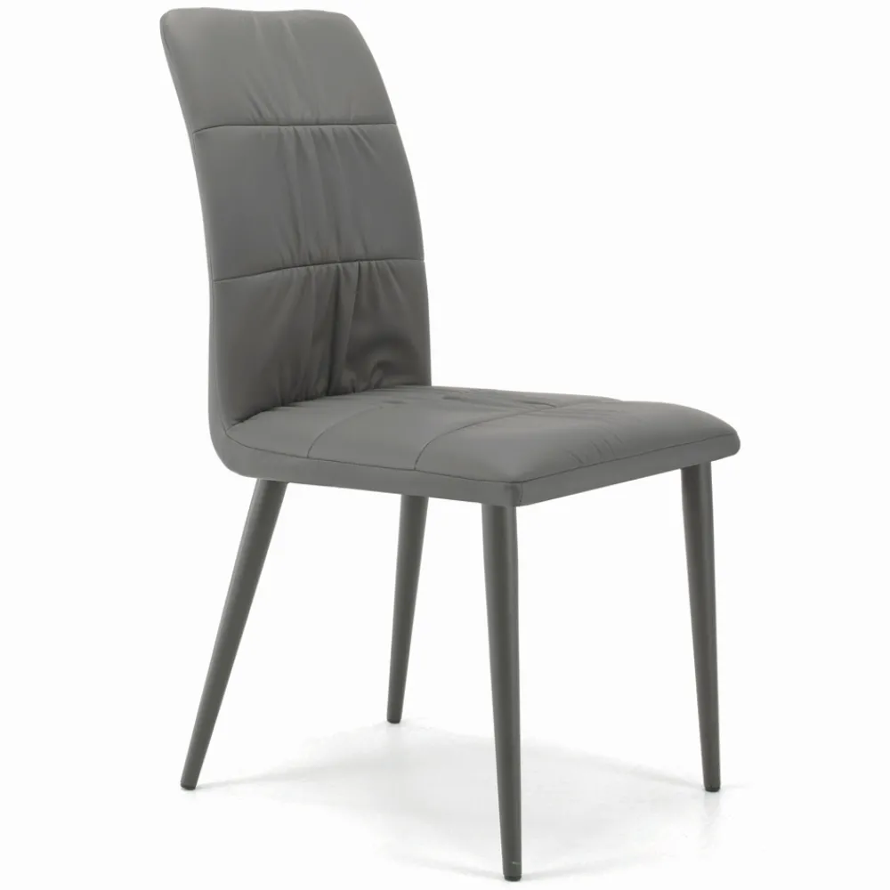 Viadurini Living Design Stühle-Stuhl mit lackierten Stahlbeinen und gepolstertem Sitz, hergestellt in Italien – Brescia