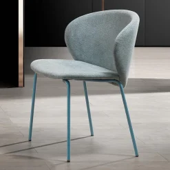 Viadurini Living Moderne Stühle-Stuhl mit Monocoque-Stoffsitz und Metallbeinen Made in Italy - Ichigo