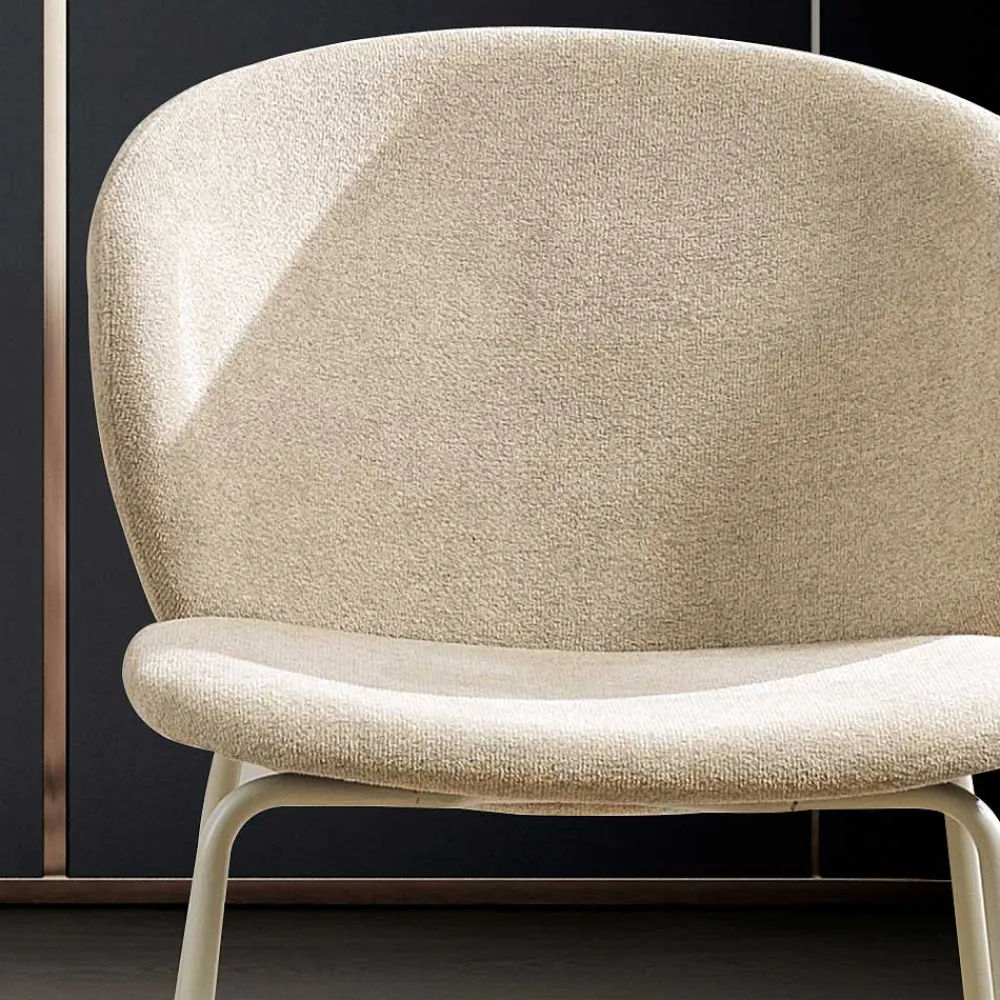 Viadurini Living Moderne Stühle-Stuhl mit Monocoque-Stoffsitz und Metallbeinen Made in Italy - Ichigo