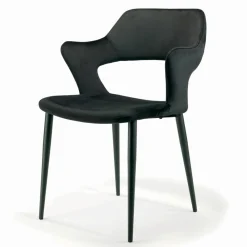 Viadurini Living Design Stühle-Stuhl mit vollständig gepolsterten Armlehnen und Stahlbeinen – Ravenna