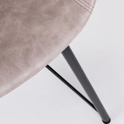 Viadurini Living Vintage Stühle-Stuhl-Sessel aus weißem oder schwarzem Stahl und Vintage-Ecoleder - Gongo