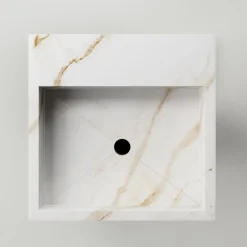 Viadurini Bathroom Keramikwaschbecken-Säulen-Badezimmerwaschbecken aus Feinsteinzeug Made in Italy - Baia