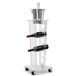 Viadurini Living Design Weinregal-Säulenflaschenhalter und Eiskübel aus transparentem Acryl - Ciampino