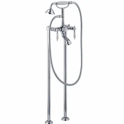 Viadurini Taps Badewannearmaturen-Säulenmischer für Badewanne mit Dusche aus Messing Made in Italy - Shelly