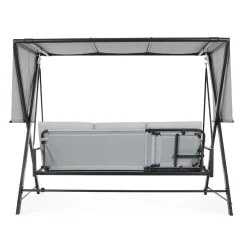 Viadurini in the Garden Gartenideen-Swing, umwandelbar in ein Bett für den Garten aus Stahl und Stoff – Rückruf