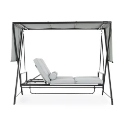 Viadurini in the Garden Gartenideen-Swing, umwandelbar in ein Bett für den Garten aus Stahl und Stoff – Rückruf