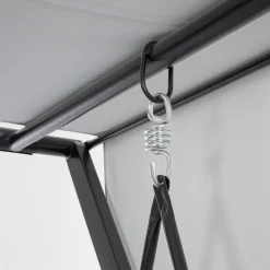 Viadurini in the Garden Gartenideen-Swing, umwandelbar in ein Bett für den Garten aus Stahl und Stoff – Rückruf