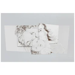 Viadurini Decor Religiöse Bilder-Tafel mit der Familie Bethlehem, hergestellt in Laser, hergestellt in Italien – Paola