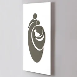 Viadurini Decor Religiöse Bilder-Tafel mit der lasergravierten Familie Made in Italy – Chiaki