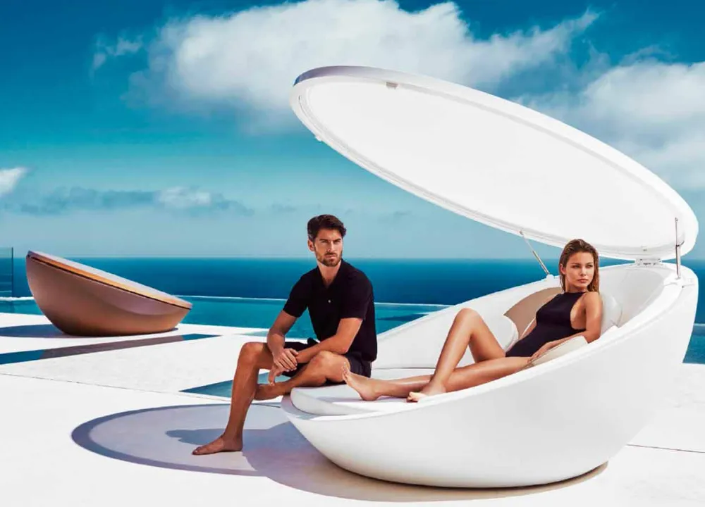 Vondom Gartensofas-Tagesbett aus Polyethylenharz, modernes Design Ulm von