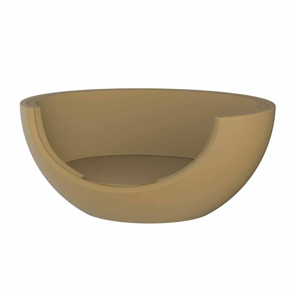 Vondom Gartensofas-Tagesbett für luxuriöses kreisförmiges Design im Freien aus Polyethylen - Ulm Moon von