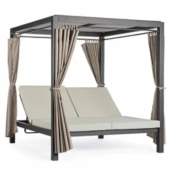 Viadurini in the Garden Gartensofas-Tagesliege im Freien aus Textilene und Aluminium mit liegenden Rückenlehnen - Anastasia