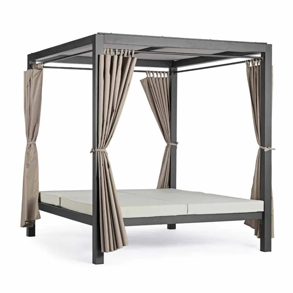 Viadurini in the Garden Gartensofas-Tagesliege im Freien aus Textilene und Aluminium mit liegenden Rückenlehnen - Anastasia