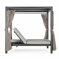 Viadurini in the Garden Gartensofas-Tagesliege im Freien aus Textilene und Aluminium mit liegenden Rückenlehnen - Anastasia