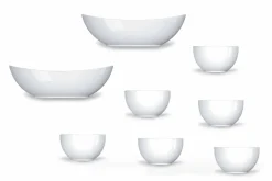 Viadurini Kitchen Becher Set Design-Tassen und Schalen Service Modernes Design in Porzellan 8 Stück - Teleskop