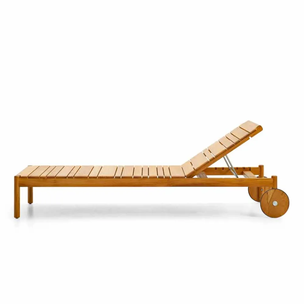 Varaschin Sonnenliegen-Teak Sonnenliege Outdoor mit Rollen Barcode