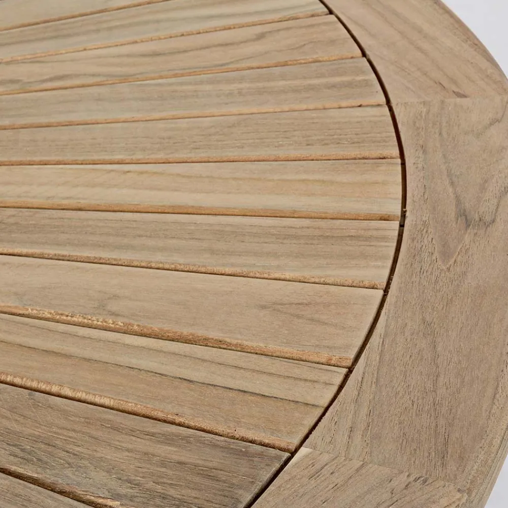 Viadurini in the Garden Gartentische Aus Teakholz-Teak-Außentisch mit drehbarer Mittelplatte, Homemotion - Dimitris