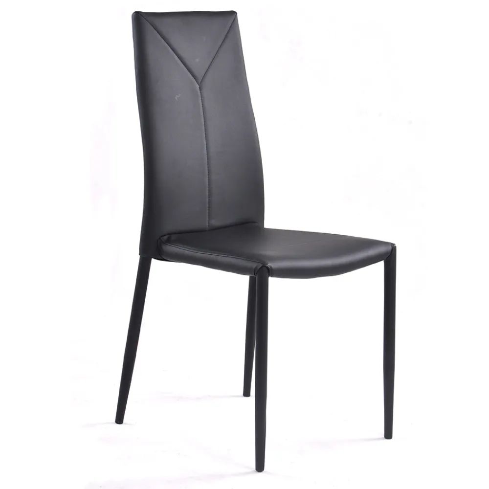 Viadurini Living Moderne Stühle-4-teiliger stapelbarer Esszimmerstuhl aus Kunstleder - Sibirien