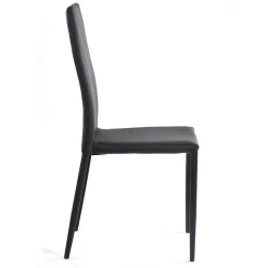 Viadurini Living Moderne Stühle-4-teiliger stapelbarer Esszimmerstuhl aus Kunstleder - Sibirien