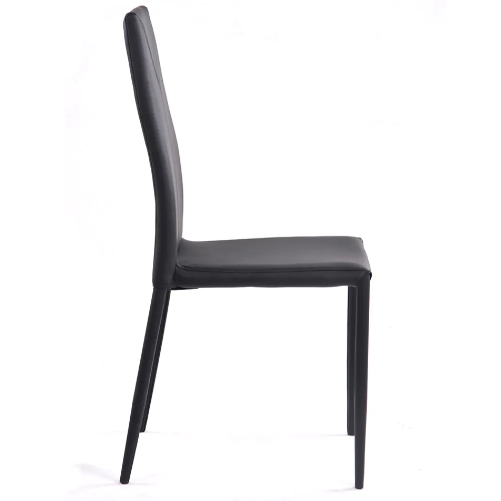 Viadurini Living Moderne Stühle-4-teiliger stapelbarer Esszimmerstuhl aus Kunstleder - Sibirien