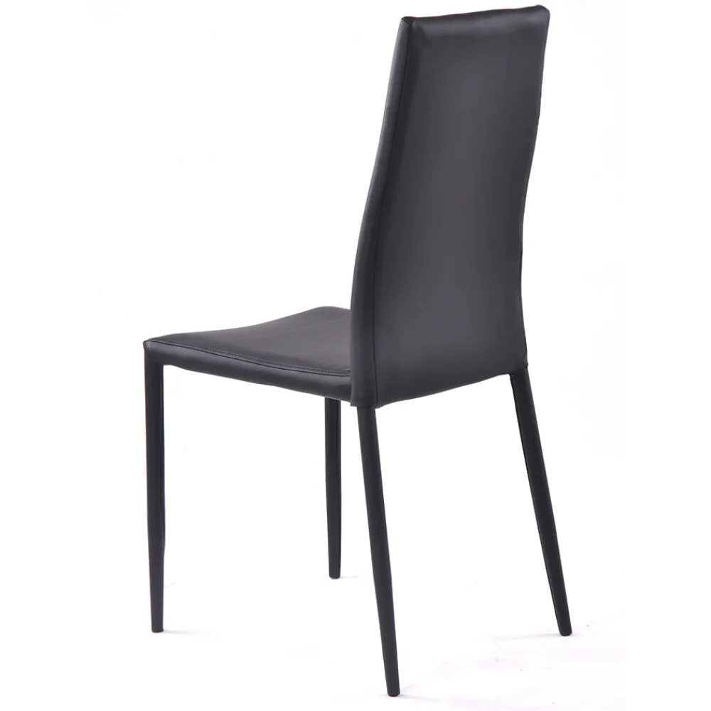 Viadurini Living Moderne Stühle-4-teiliger stapelbarer Esszimmerstuhl aus Kunstleder - Sibirien