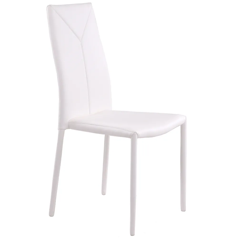 Viadurini Living Moderne Stühle-4-teiliger stapelbarer Esszimmerstuhl aus Kunstleder - Sibirien