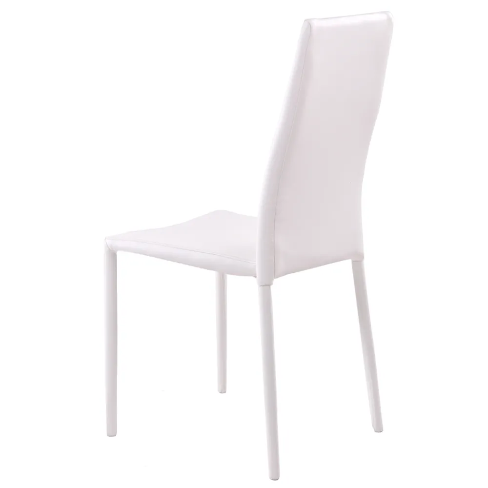 Viadurini Living Moderne Stühle-4-teiliger stapelbarer Esszimmerstuhl aus Kunstleder - Sibirien