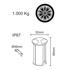 Viadurini Lighting Gartenlampion-4-teiliger versenkter LED-Spotmarker aus Edelstahl - Elisir