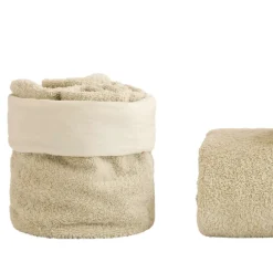 Viadurini Textile Handtücher-8-teiliges Badezimmerset aus Frottee aus reiner Baumwolle, komplett stückgefärbt – glatt