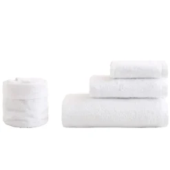 Viadurini Textile Handtücher-8-teiliges Badezimmerset aus Frottee aus reiner Baumwolle, komplett stückgefärbt – glatt