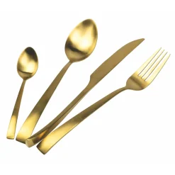 Viadurini Kitchen Besteck Set-24-teiliges Besteckset aus mattem Stahl in Silber, Gold oder Kupfer - Borough