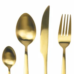 Viadurini Kitchen Besteck Set-24-teiliges Besteckset aus mattem Stahl in Silber, Gold oder Kupfer - Borough