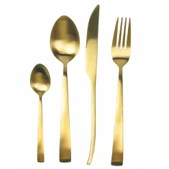 Viadurini Kitchen Besteck Set-24-teiliges Besteckset aus mattem Stahl in Silber, Gold oder Kupfer - Borough