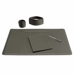 Limac Design Bürozubehör-5-teiliges Leder-Schreibtischzubehör Made in Italy - Ebe