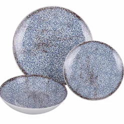 Viadurini Kitchen Teller Set-18-teiliges Porzellan-Geschirrservice in 2 verschiedenen Ausführungen - Jamais