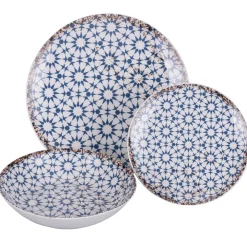 Viadurini Kitchen Teller Set-18-teiliges Porzellan-Geschirrservice in 2 verschiedenen Ausführungen - Jamais