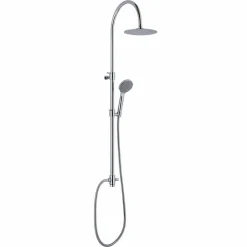 Viadurini Taps Duschsäulen-Teleskop-Duschsäule aus Messing mit rundem Duschkopf Made in Italy - Lenio