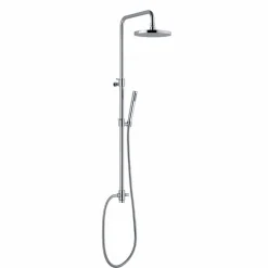 Viadurini Taps Duschsäulen-Teleskopische und verstellbare Duschsäule aus verchromtem Messing Made in Italy - Naspo