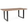Viadurini Living Ausziehbare Esstische-Tisch aus Akazienholz mit recyceltem Einsatz und Homemotion-Stahl - Zalma