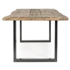 Viadurini Living Ausziehbare Esstische-Tisch aus Akazienholz mit recyceltem Einsatz und Homemotion-Stahl - Zalma