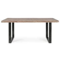 Viadurini Living Ausziehbare Esstische-Tisch aus Akazienholz mit recyceltem Einsatz und Homemotion-Stahl - Zalma