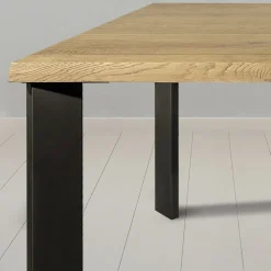 Viadurini Living Esstische Nach Mass|Esstische-Tisch aus Asteiche furniert und Metallbeinen Made in Italy - Vicente