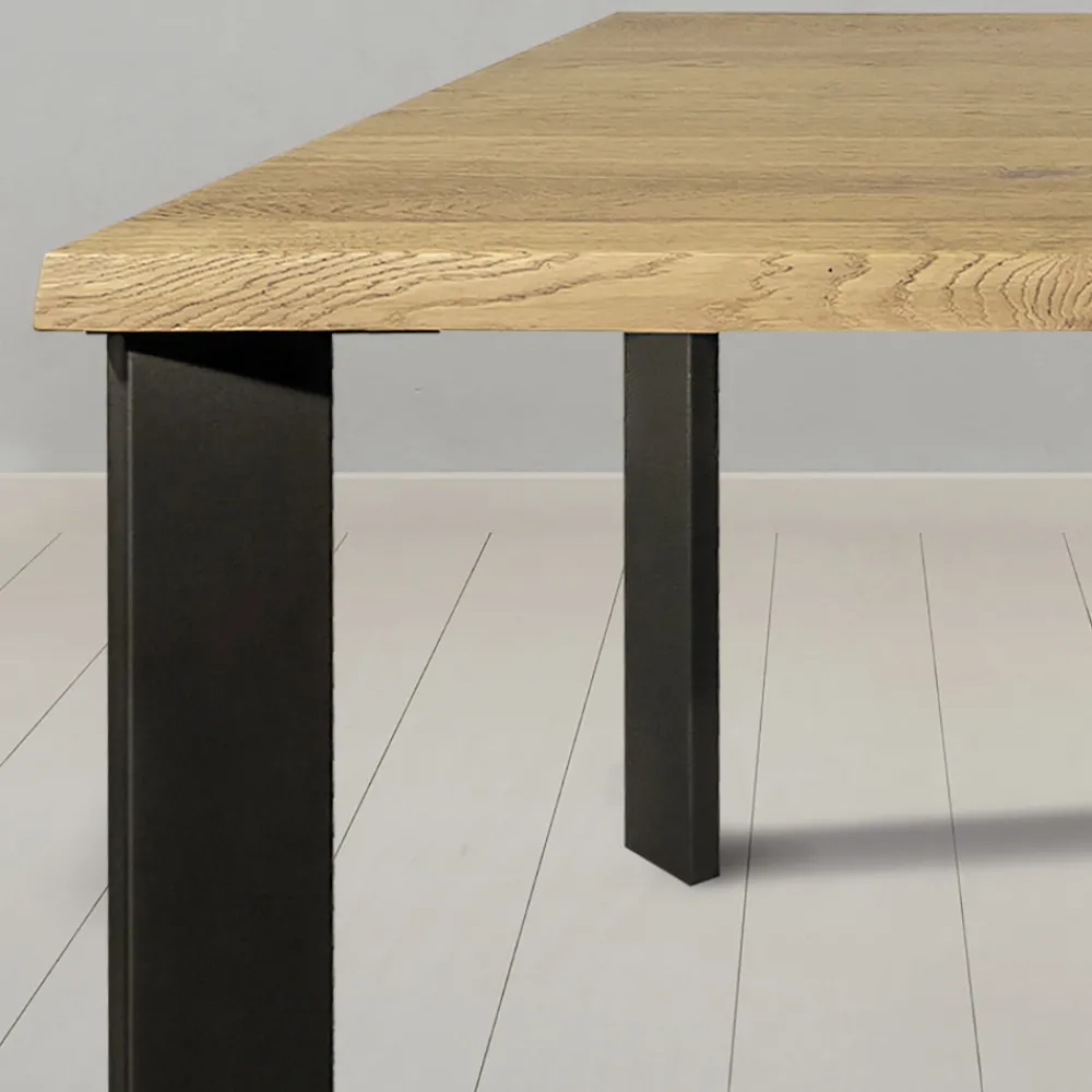 Viadurini Living Esstische Nach Mass|Esstische-Tisch aus Asteiche furniert und Metallbeinen Made in Italy - Vicente