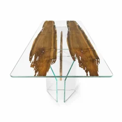 Viadurini Living Esstische Nach Mass-Tisch aus Briccola Holz und Glas rechteckig in modernem Design Venezia